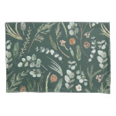 Grüne botanische elegante moderne, rustikale Einri Kissenbezug (Vorderseite-Links)