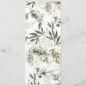 Grüne Botanische Eukalyptus Moderne Szene Menükarte (Rückseite)