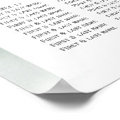 Grüne Botanische Eukalyptus-Sitzkarten Poster (Ecke)