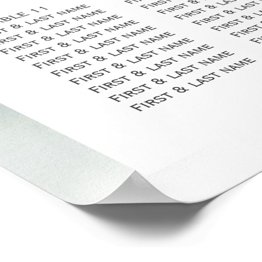 Grüne Botanische Eukalyptus-Sitzkarten Poster (Ecke)