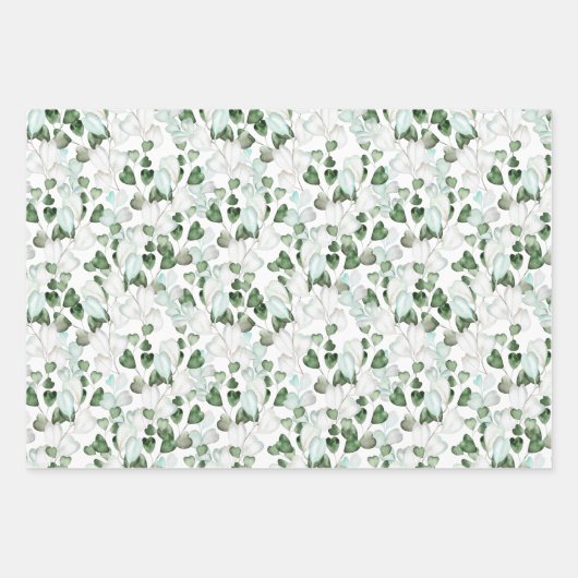 Grüne botanische Feier Geschenkpapier Set (Vorderseite)