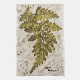 Grüne Botanische Ferns-tropische Vorlage Handtuch