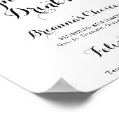 Grüne Botanische Foliage Signature Drinks Zeichen Poster (Ecke)