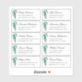 Grüne botanische Gäste sprechen. Versand-Aufkleber Aufkleber (Blatt)