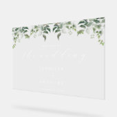 Grüne Botanische Hochzeit Acrylschild (Winkel)