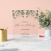 Grüne Botanische Hochzeit Acrylschild (Hochzeit)