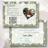 Grüne Botanische Hochzeit der hübschen Wildblume RSVP Karte