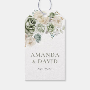 Grüne botanische Hochzeit Geschenkanhänger