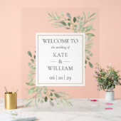 Grüne Botanische Hochzeit Willkommen Acrylschild (Hochzeit)