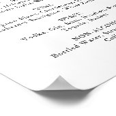 Grüne Botanische Hochzeitsgetränke - Schild (Ecke)