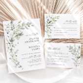 Grüne Botanische Hochzeitskarte Begleitkarte