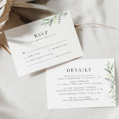 Grüne Botanische Hochzeitskarte Begleitkarte