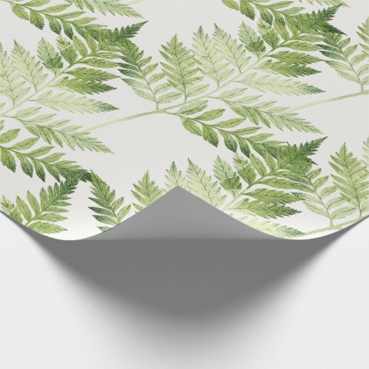 Grüne botanische Illustration Geschenkpapier (Ecke)