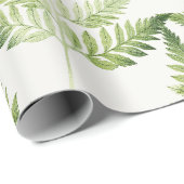 Grüne botanische Illustration Geschenkpapier (Rolleneckpunkt)