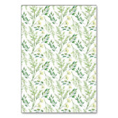 Grüne Botanische Kräuter Hochzeitsempfang Tischnummer (Rückseite)