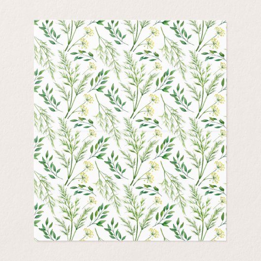 Grüne Botanische Kräuter Hochzeitskarten vom Frühl Visitenkarten (Innenseite Aufgefaltet)