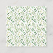 Grüne Botanische Kräuter Hochzeitsunterkunft Begleitkarte (Rückseite)