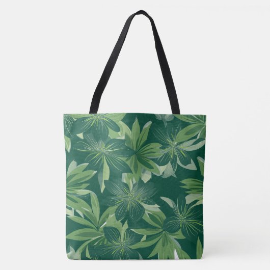 Grüne botanische Leaf-Tasche Tasche (Vorderseite)