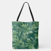 Grüne botanische Leaf-Tasche Tasche (Rückseite)