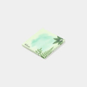 Grüne Botanische Personalisierte Haftnotizen Post-it Klebezettel (angewinkelt)