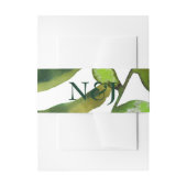 Grüne botanische Pflanze Glam Blätter Hochzeit Einladungsbanderole (Vorderseite Beispiel)