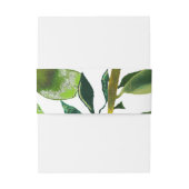 Grüne botanische Pflanze Glam Blätter Hochzeit Einladungsbanderole (Rückseitenbeispiel)