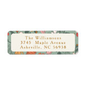 Grüne botanische Rücksendeadresse für niedliche Fl (Vorne)