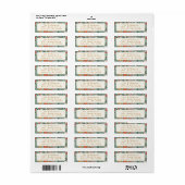 Grüne botanische Rücksendeadresse für niedliche Fl (Vorne)