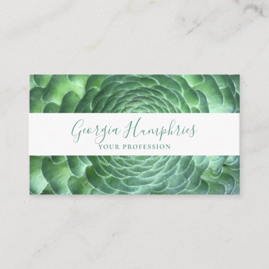 Grüne botanische Visitenkarte (Vorderseite)