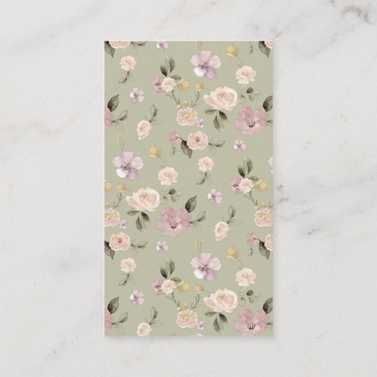 Grüne Botanische Waldtierbücher für Kinder Begleitkarte (Rückseite)