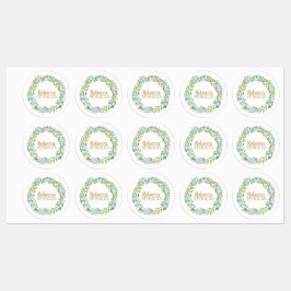 Grüne Botanische wasserdichte Labels Etiketten