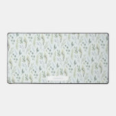 Grüne botanische Wasserfarbe Florals Schreibtischunterlage (Vorderseite)