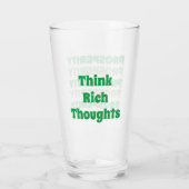 Grüne Botschaft des niedlichen Think Rich Thinkens Glas (Rückseite)