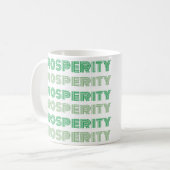 Grüne Botschaft des niedlichen Think Rich Thinkens Kaffeetasse (Vorderseite Links)