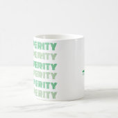 Grüne Botschaft des niedlichen Think Rich Thinkens Kaffeetasse (Mittel)