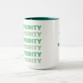 Grüne Botschaft des niedlichen Think Rich Thinkens Tasse (Zentrum)