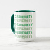 Grüne Botschaft des niedlichen Think Rich Thinkens Tasse (Vorderseite Links)