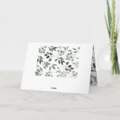 Grüne Bouquet botanische Blattlinie, Karte (Rückseite)