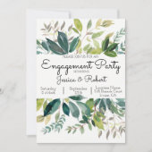 Grüne Bouquet Engagement Party Einladung (Vorderseite)