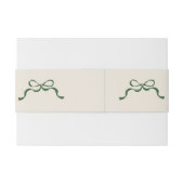 Grüne Bow Einladung Bauchband Einladungsbanderole (Rückseitenbeispiel)