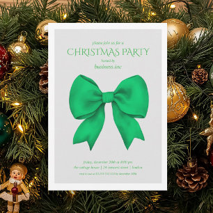 Grüne Bow Weihnachtsfeier Einladung