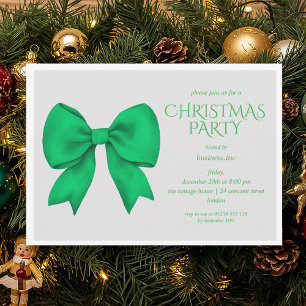 Grüne Bow Weihnachtsfeier Einladung