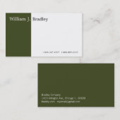 Grüne Box Visitenkarte (Vorne/Hinten)