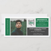 Grüne Boxen & Foto - Abschluss - Einladung (Vorderseite)