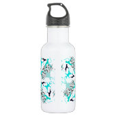 Grüne Boxerhunde Trinkflasche (Rückseite)
