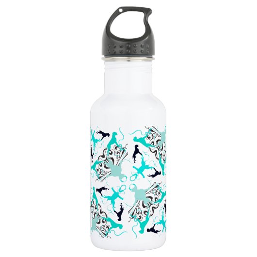 Grüne Boxerhunde Trinkflasche (Vorderseite)