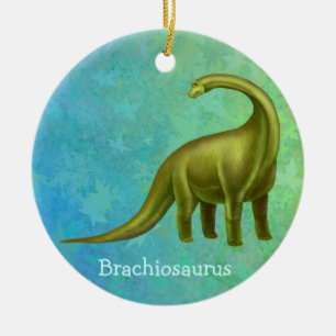 Grüne Brachiosaurus-Dinosaurier-Verzierung Keramikornament