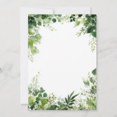 Grüne Branchen-Hochzeit Einladung (Rückseite)