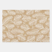 Grüne Branchen Merry Calligraphy Red kraft Geschenkpapier Set (Vorderseite 3)