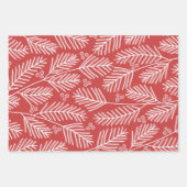 Grüne Branchen Merry Calligraphy Red kraft Geschenkpapier Set (Vorderseite 2)